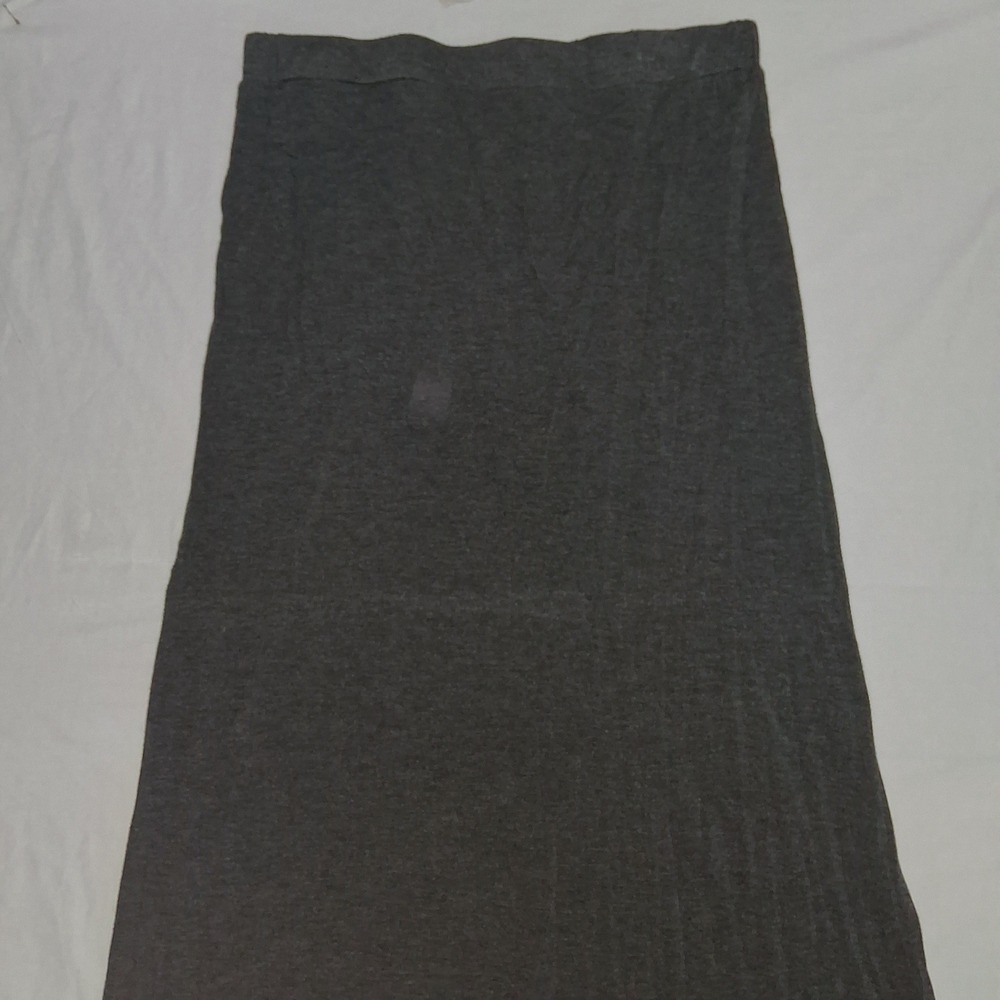 Wet Seal Womens XL Charcoal Gray Heather High Slit Jersey Maxi Skirt Made in USA